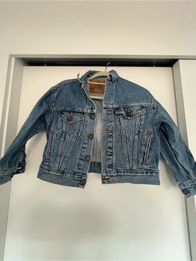 Levi's Blue Cropped Denim Jacket
